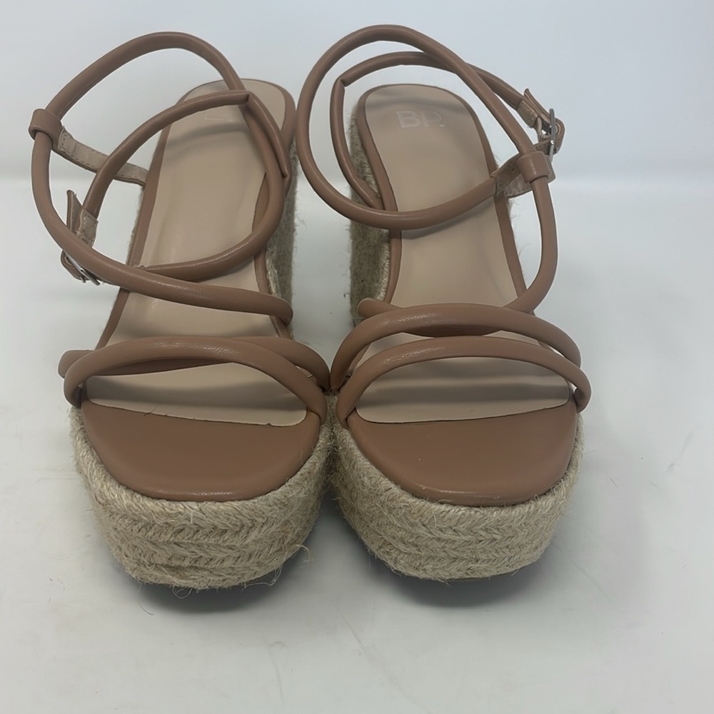 BP Nude Platform Heel Espadrille Sandals Size 8.5 Excellent Condition - Picture 2 of 13